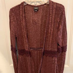 Daytrip Cardigan Sweater Size Small Lace Insets Flare Bottom